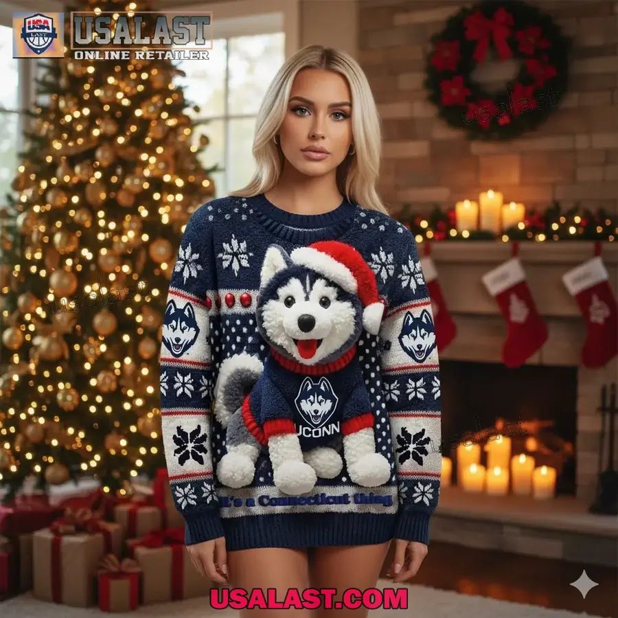 UConn Huskies Ugly Christmas Jumper