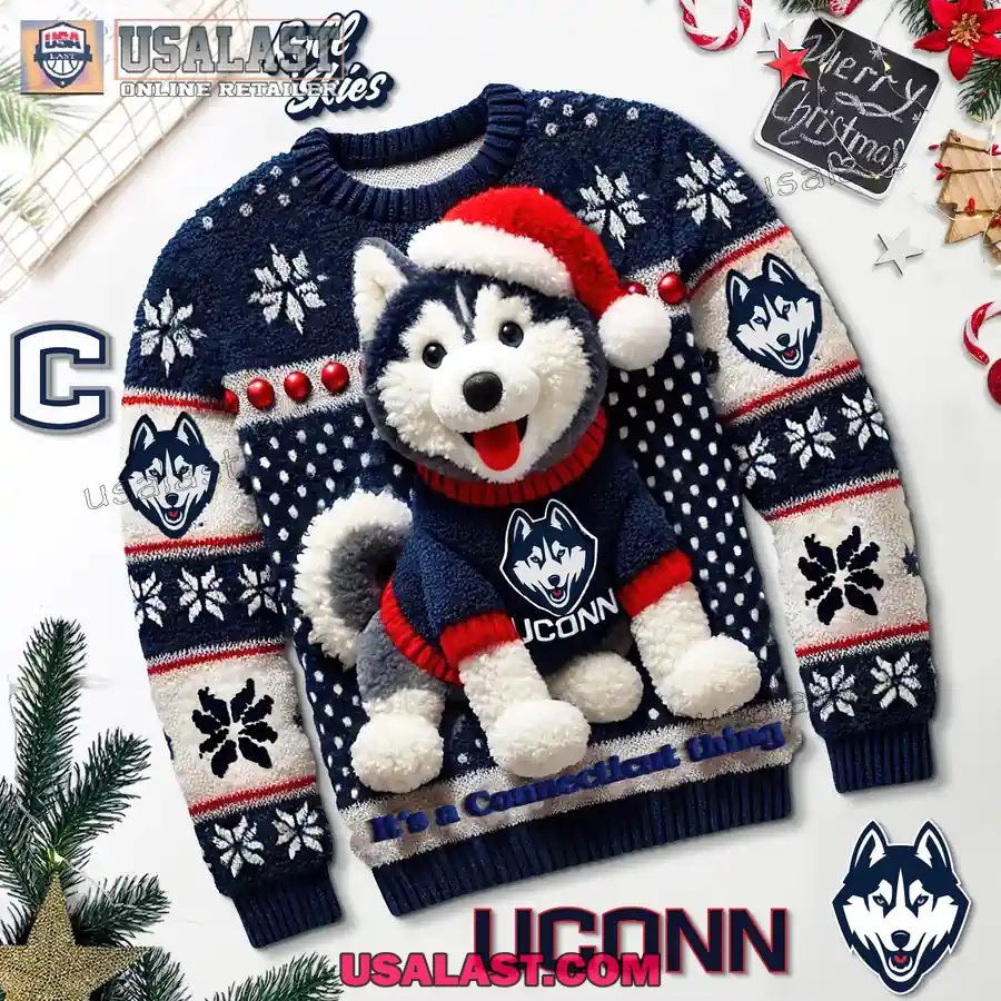 UConn Huskies Ugly Christmas Jumper