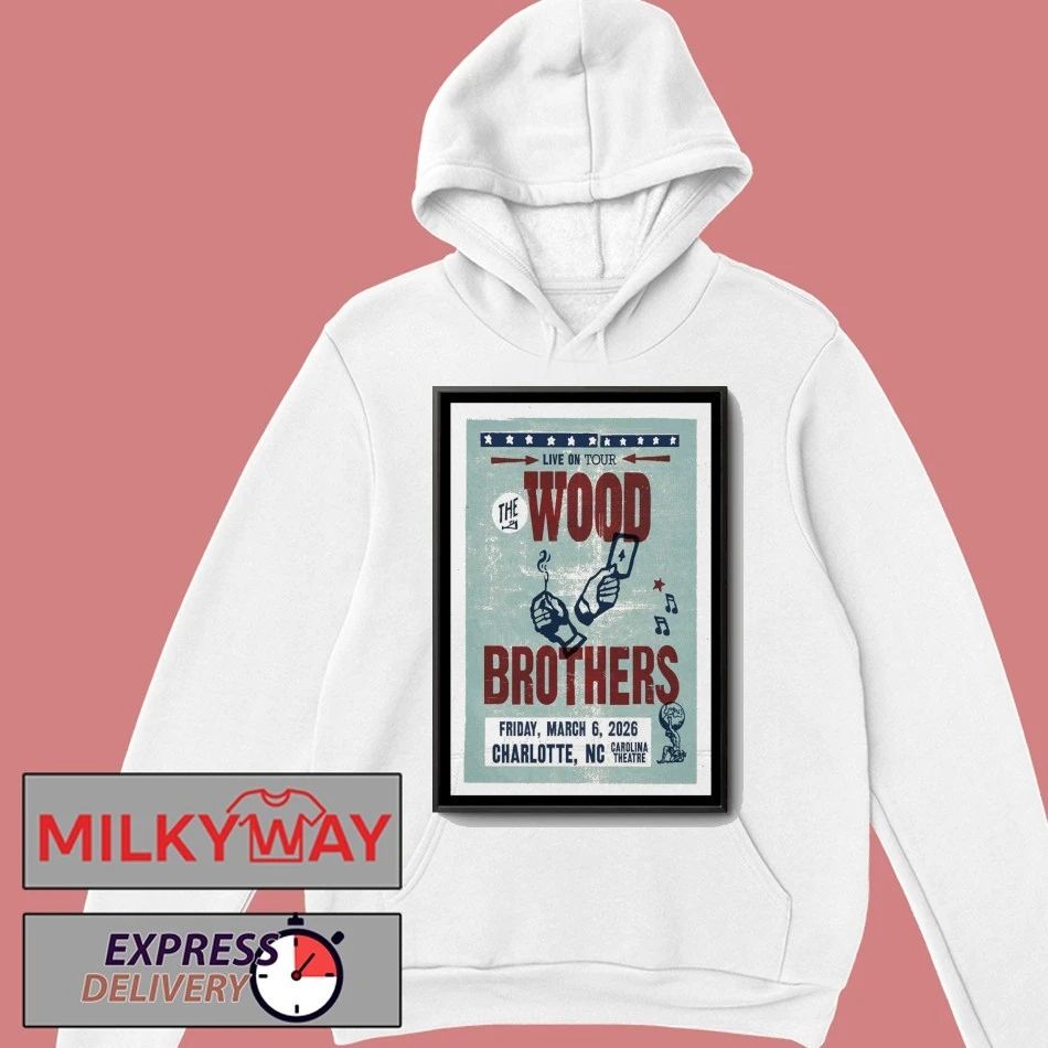 The Wood Brothers March 6 2026 Charlotte, NC Poster shirt