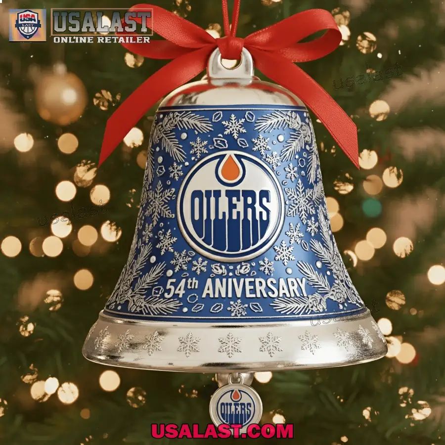 Edmonton Oilers 54th Anniversary Christmas Bell Ornament