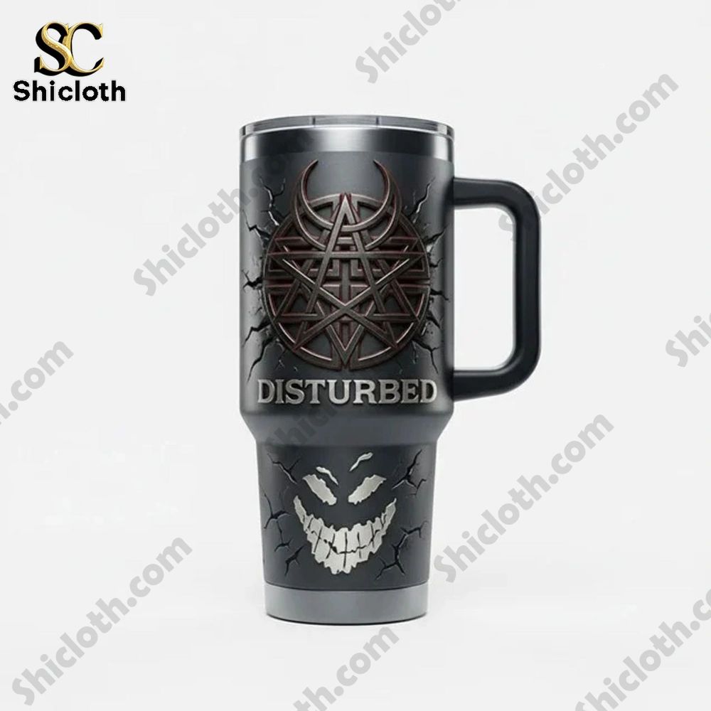 Disturbed Band Black 40 Oz Tumbler