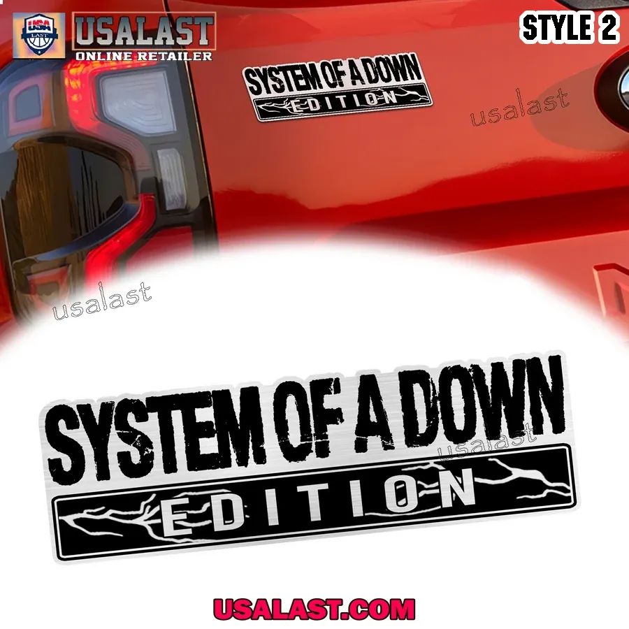 System Of A Down 3D Engraved Car Emblem Badge