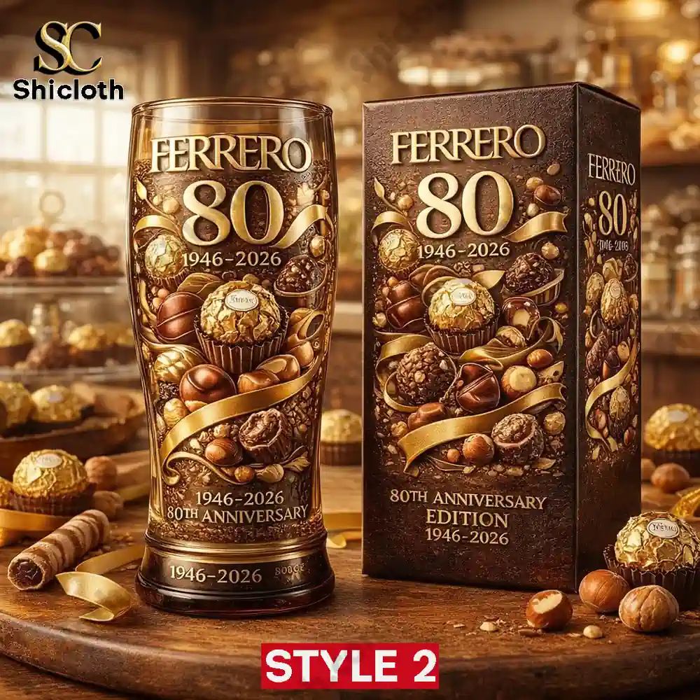Ferrero 1946-2026 80th Anniversary 3D Relief Pint Glass