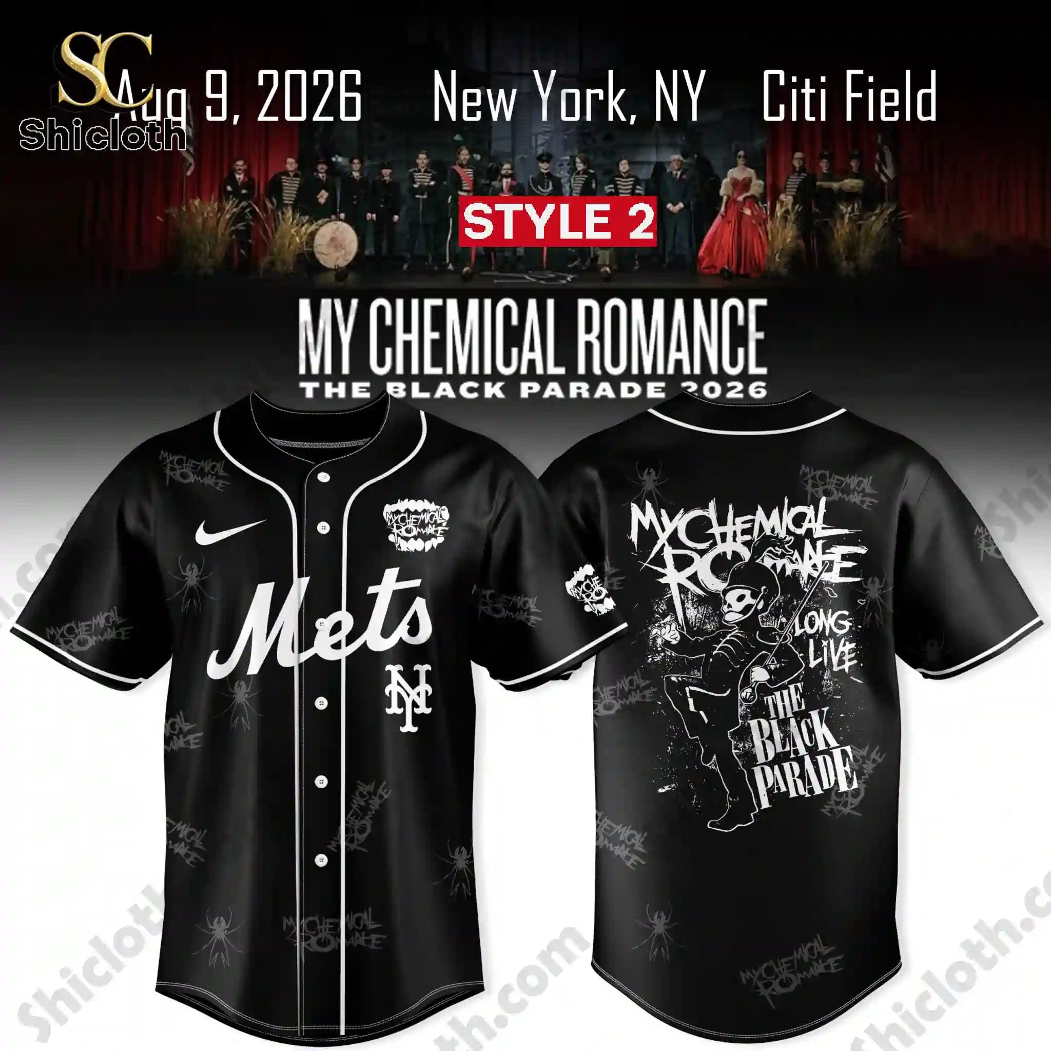 New York Mets x My Chemical Romance The Black Parade 2026 Jersey