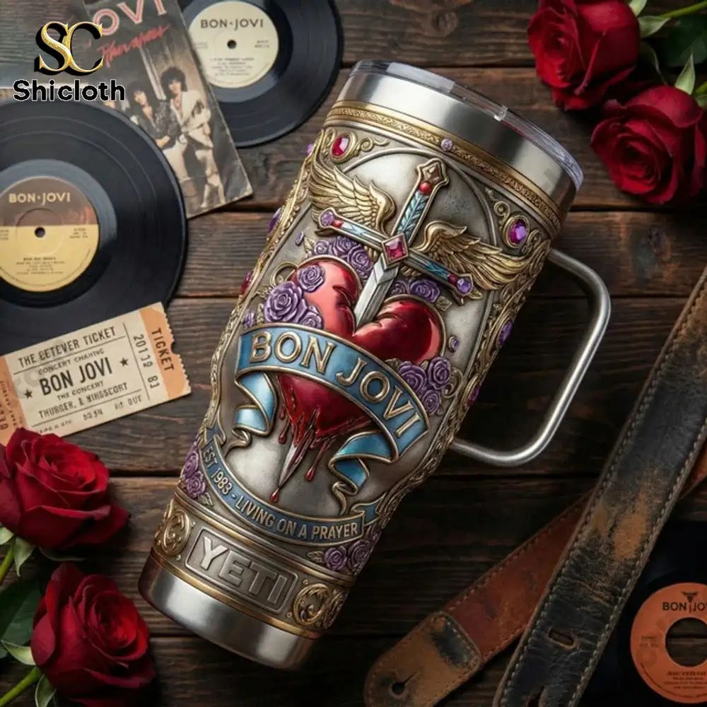 Bon Jovi Livin On A Prayer 40 Oz Tumbler