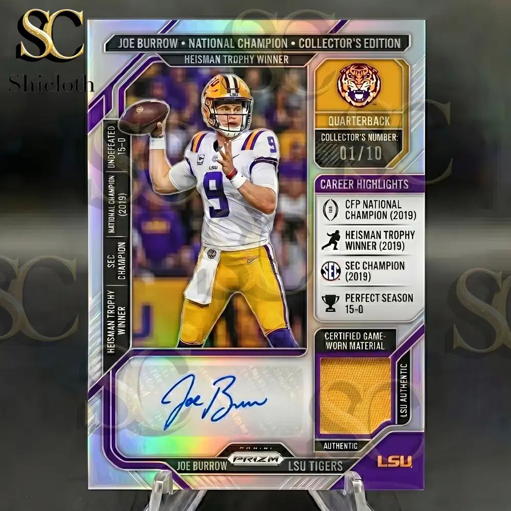 Joe Burrow LSU National Champion Autographed Card