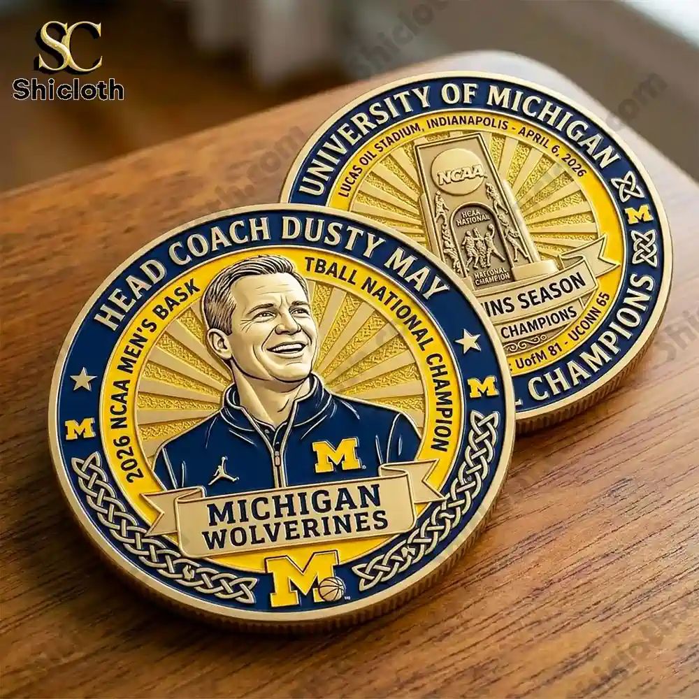 Michigan Wolverines Coach Dusty May NCAA National Coin