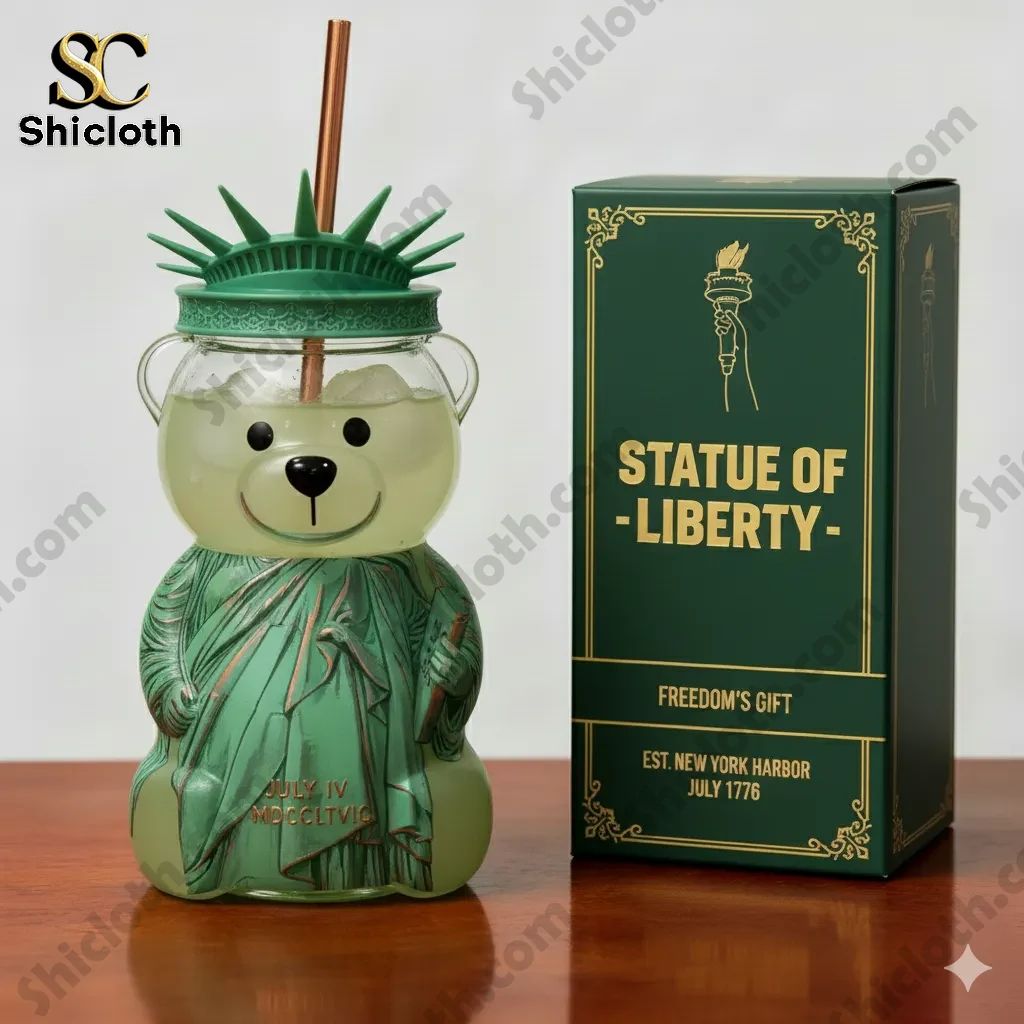 Statue of Liberty Bear Drinkware Cup
