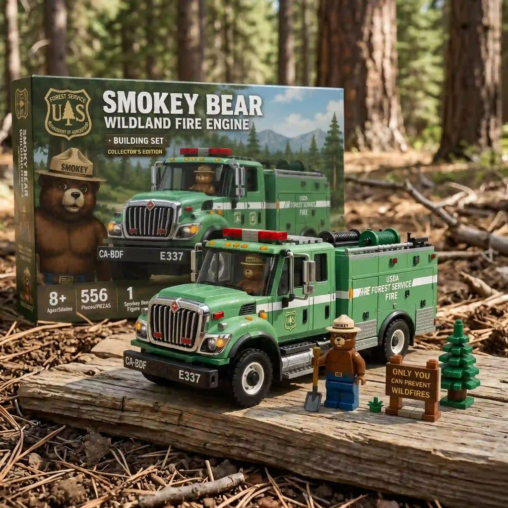 Smokey Bear Wildland Fire Engine Building Set