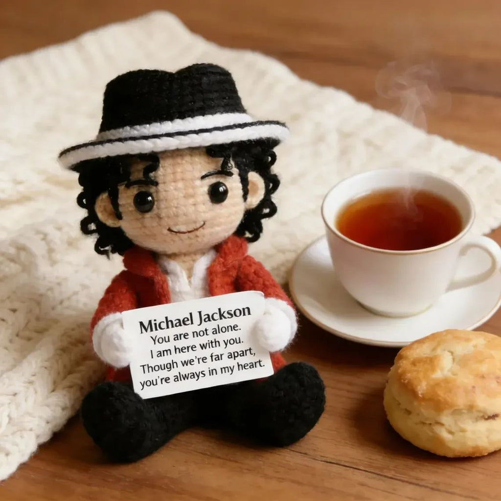 Handmade Michael Jackson “Smooth Criminal” Crochet Doll Amigurumi