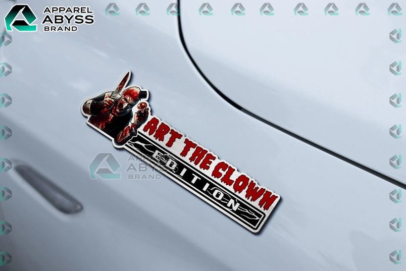 Art the Clown Edition 3D Car Name Emblem Sticker