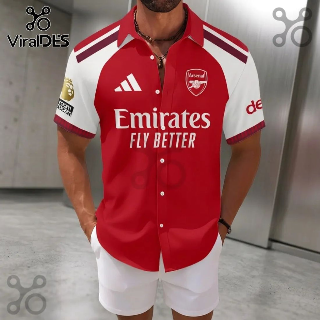 Arsenal FC Premier League Champions 2025-26 Button-Down Shirt