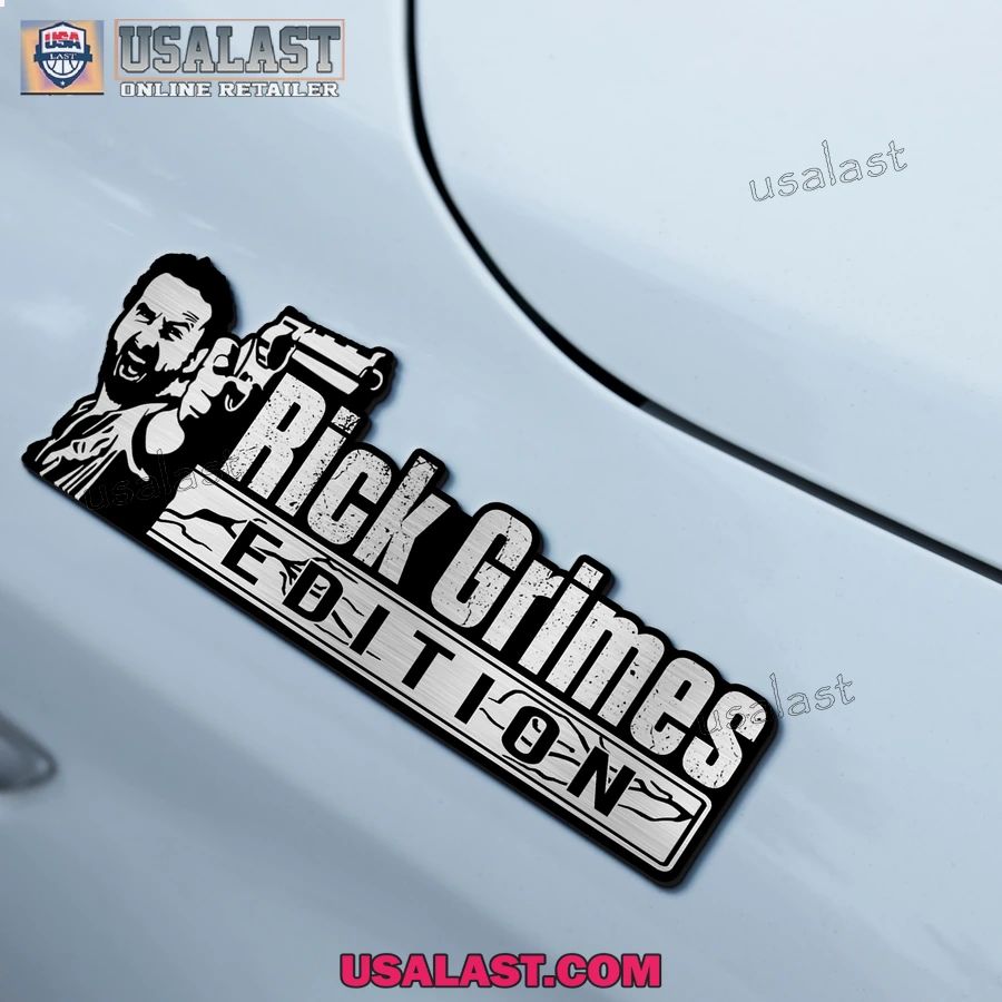 Rick Grimes The Waking Dead 3D Car Badge Sticker