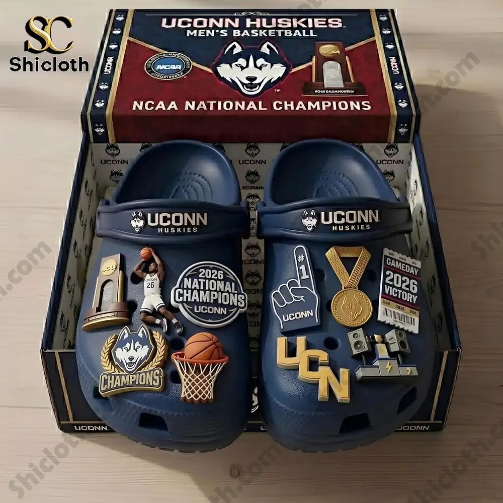 UConn Huskies National Champions 2026 Clogs Crocs