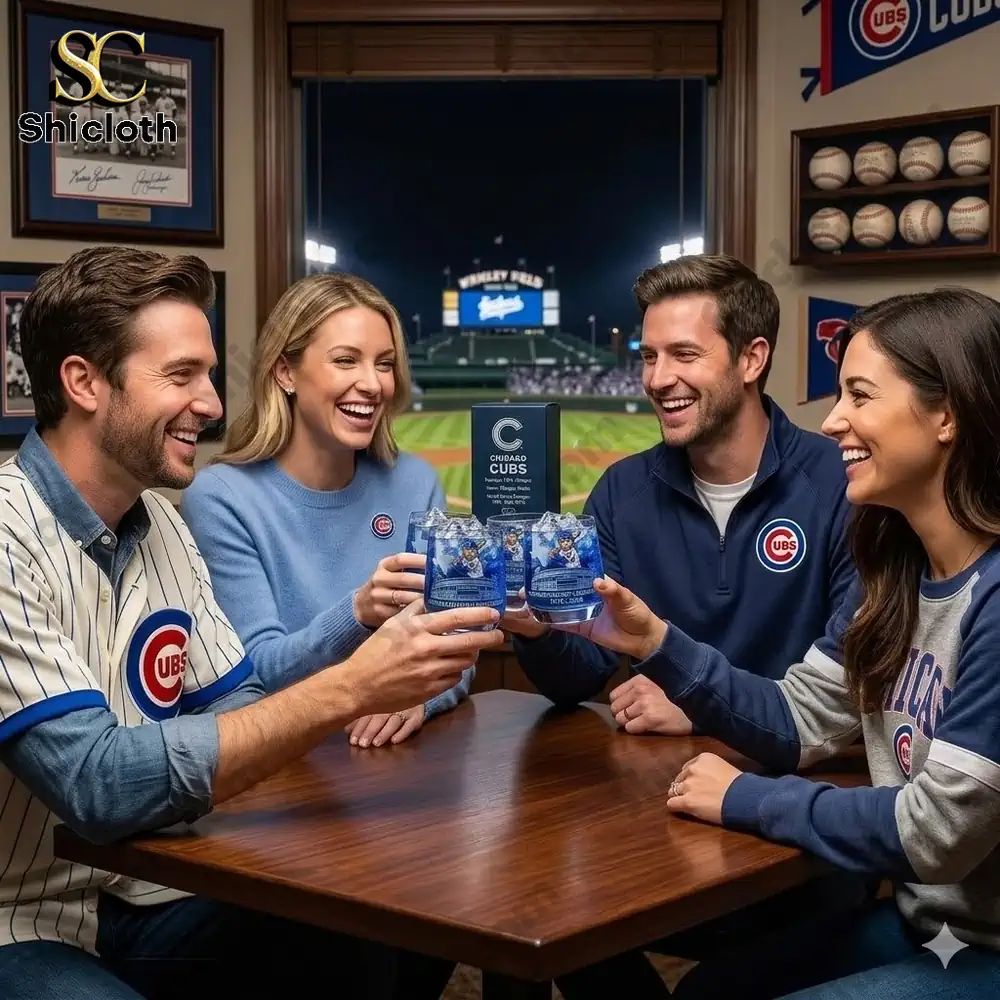 Chicago Cubs 150th Anniversary Commemorative Whiskey Glass