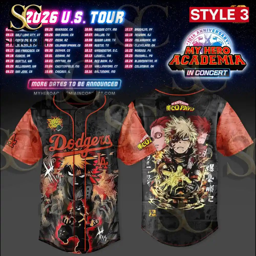 Los Angeles Dodgers My Hero Academia in Concert 2026 Jersey