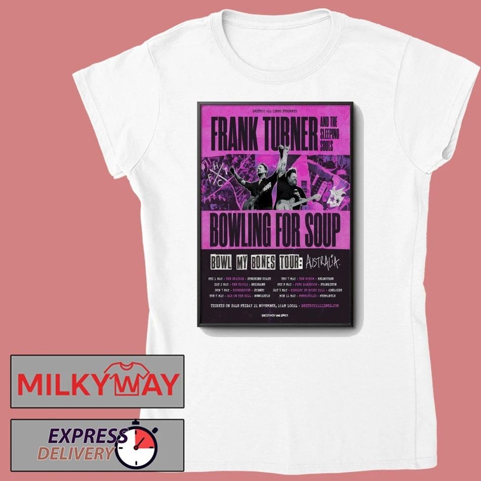 Bowling For Soup 2026 Bowl My Bones Tour AUS Poster shirt