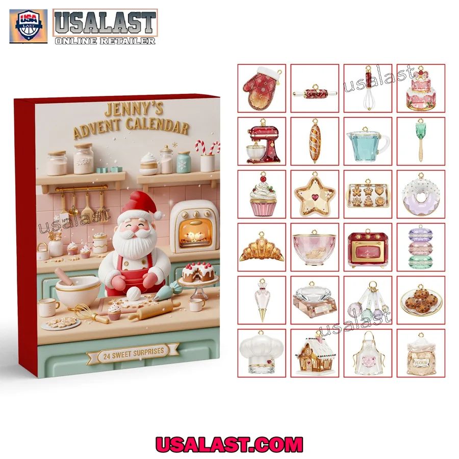 Personalized Baking Advent Calendar Christmas Gift Box