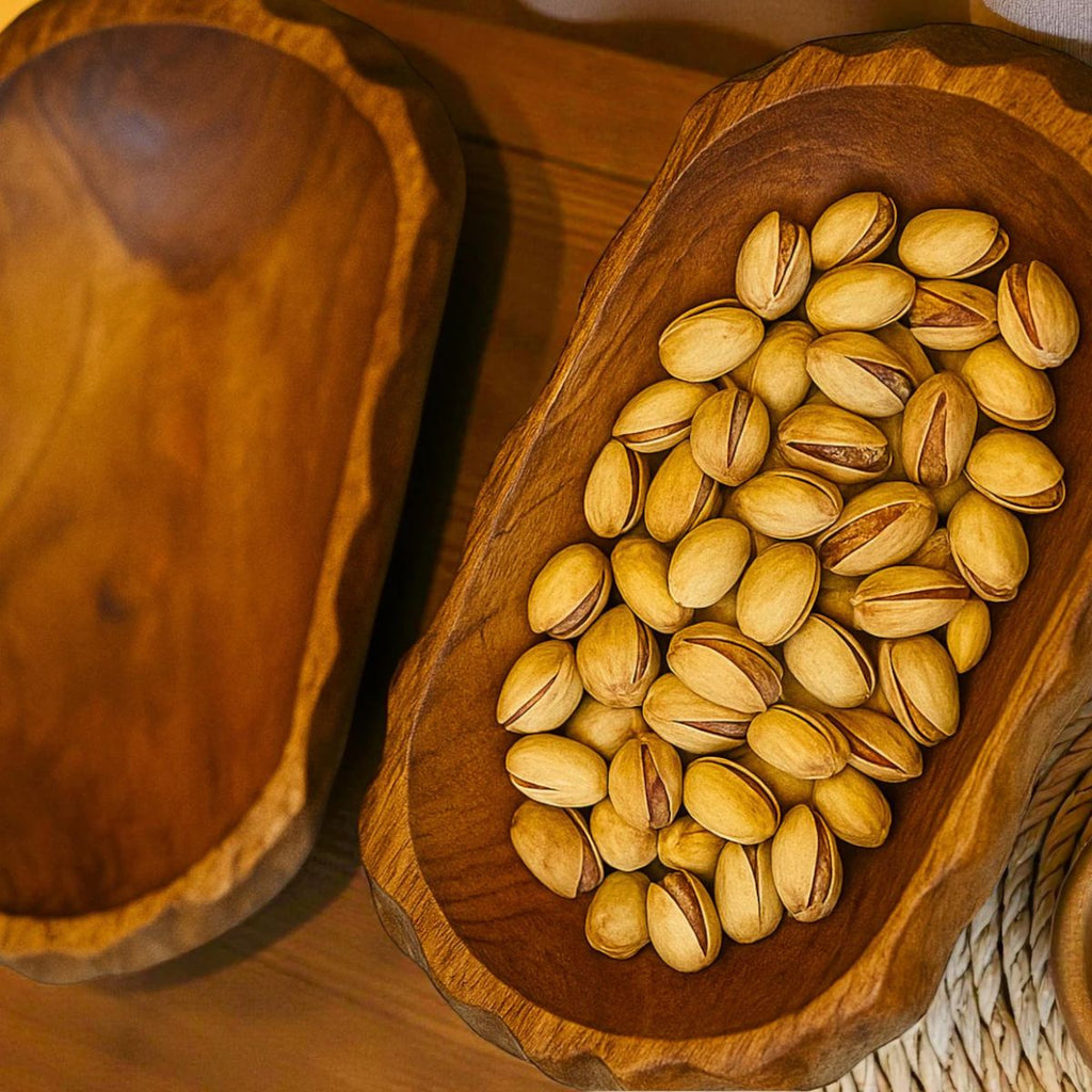 Exquisite Handcrafted Teak Root Wave Bowl