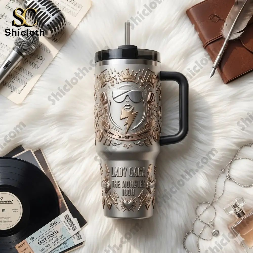 Lady Gaga The Monster Icon 40oz Tumbler With Handle