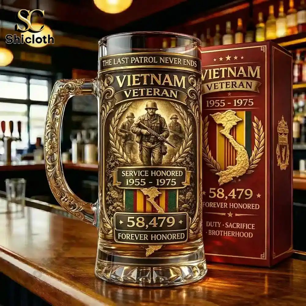 Vietnam Veteran 1955-1975 Commemorative Beer Glass