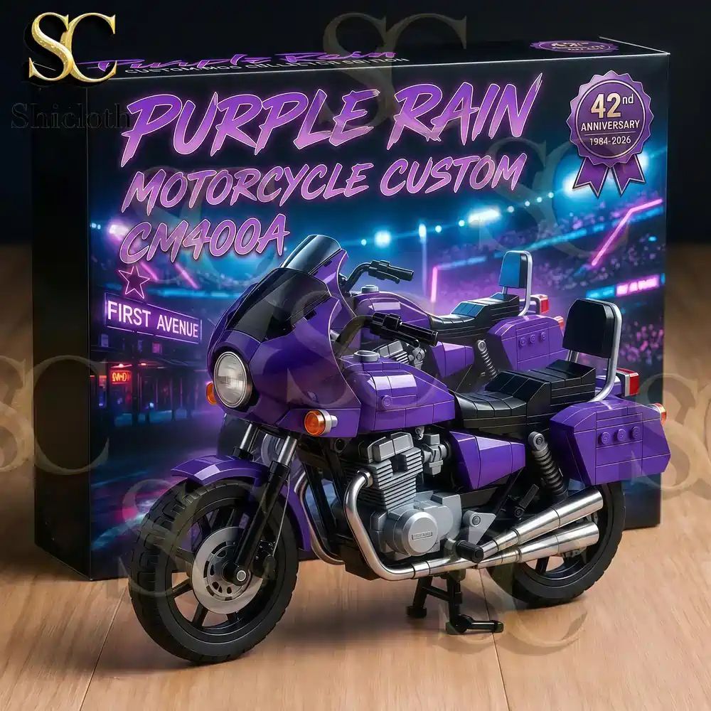 Purple Rain Motorcycle Custom CM400A 42nd Anniversary Collection Building Brick Set