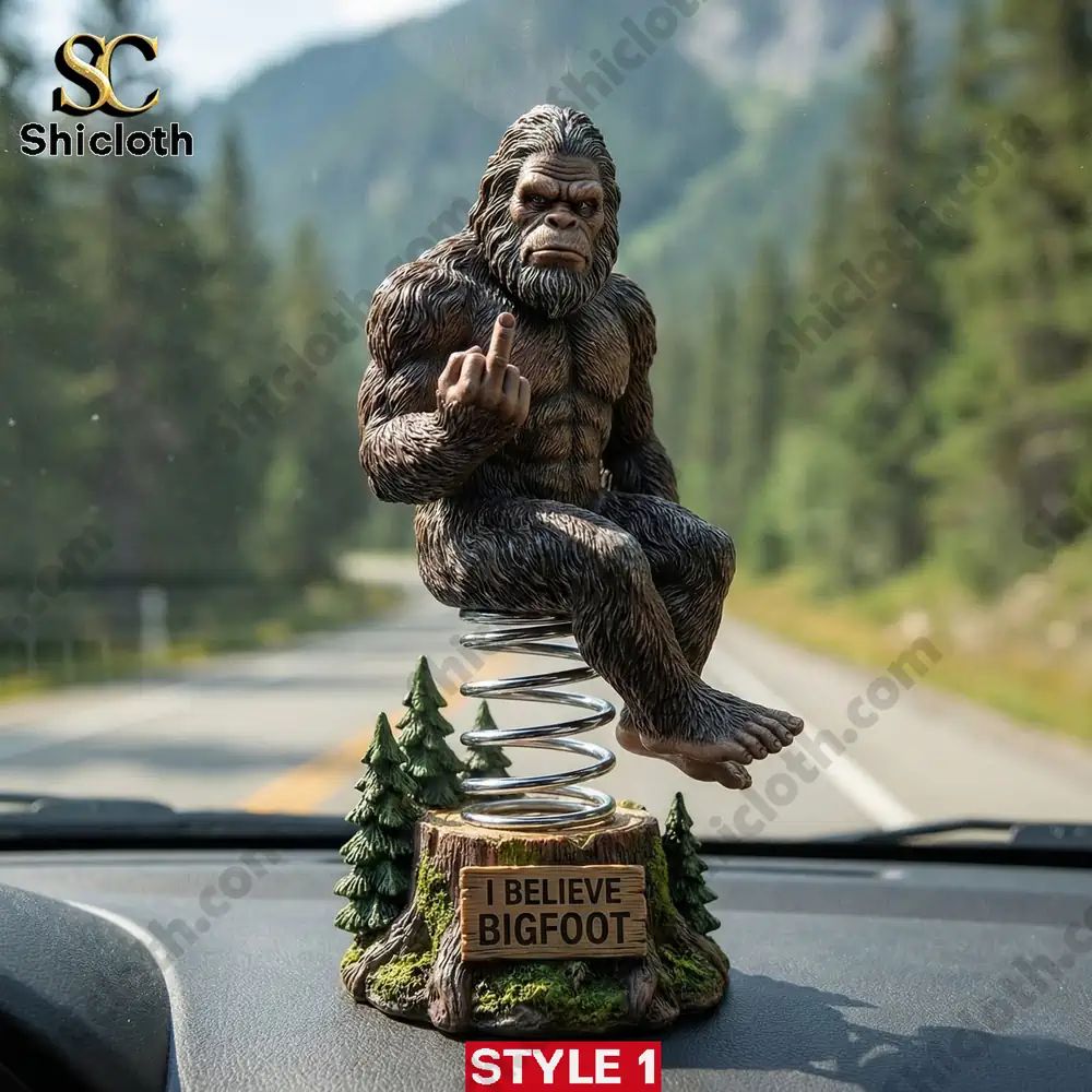 Bigfoot Sasquatch Pacific Northwest Decor Car Dashboard Bobblehead