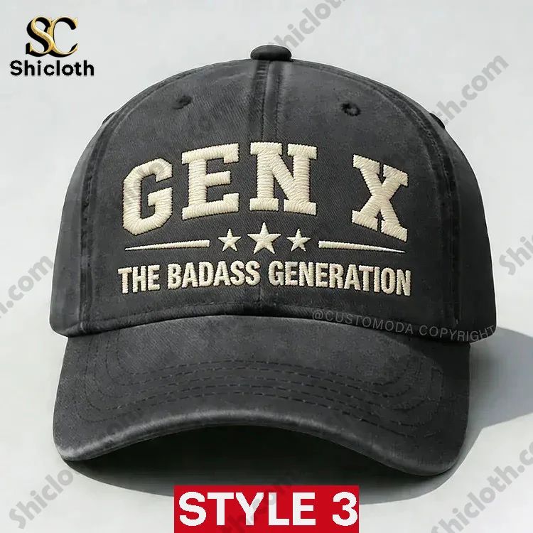 Gen X The Badass Generation Embroidery Cap Hat