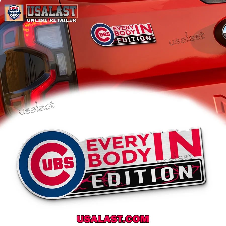 Chicago Cubs Edition Engraved Car Name Badge