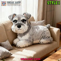 Personalized Schnauzer Dog Plush Shape Pillow