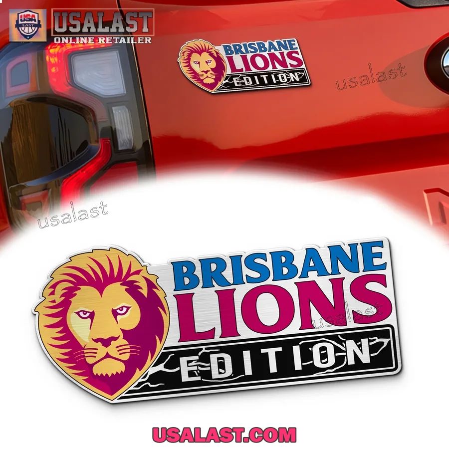 Brisbane Lions Edition Custom 3D Car Badge Sticker