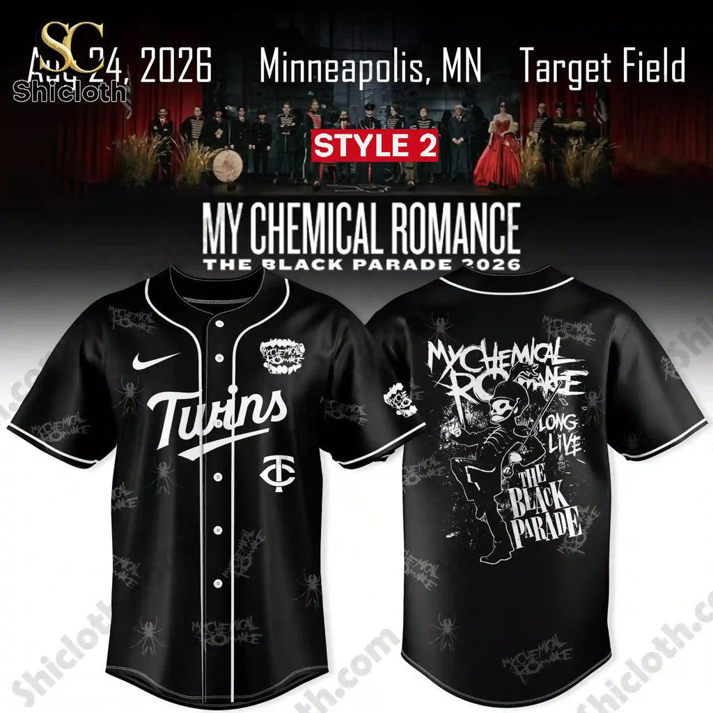 Minnesota Twins x My Chemical Romance The Black Parade 2026 Jersey