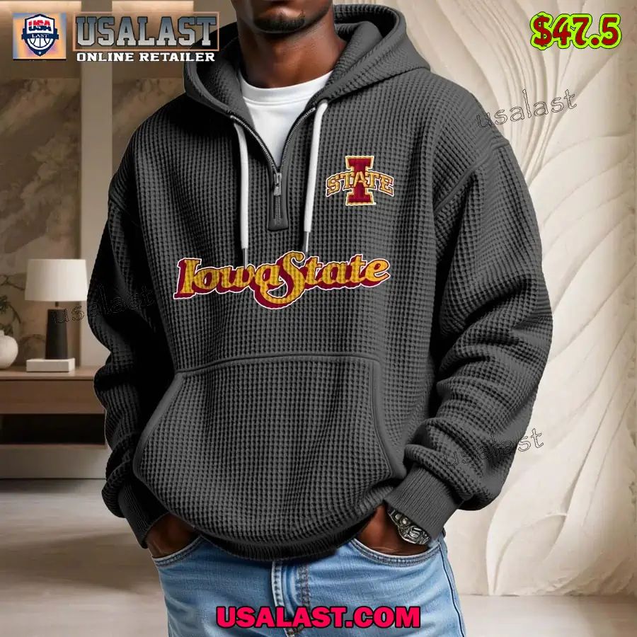 Iowa State Cyclones Waffle Half Zip Hoodie