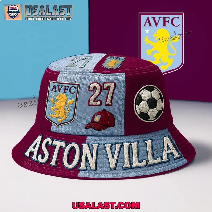 Personalized Aston Villa FC Bucket Hat