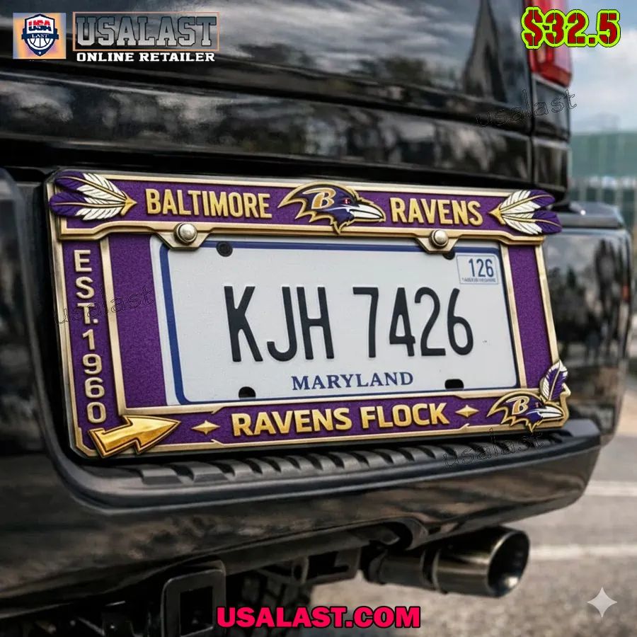 Baltimore Ravens Limited Edition License Plate Frame