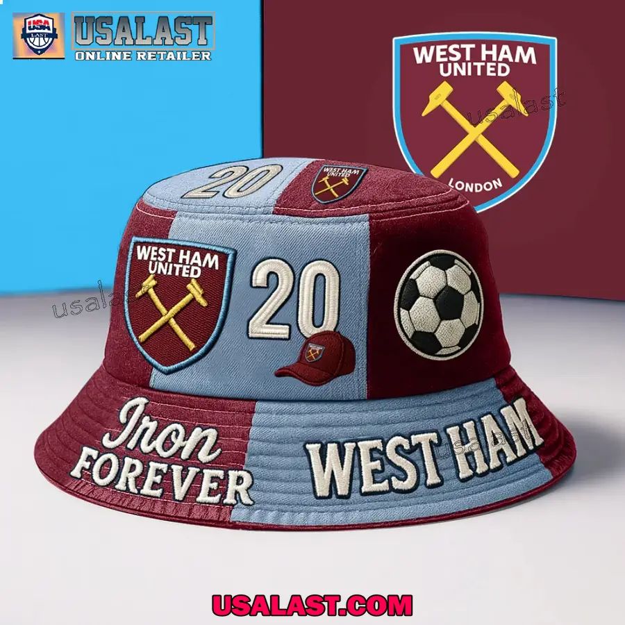 Personalized West Ham United Iron Forever Bucket Hat