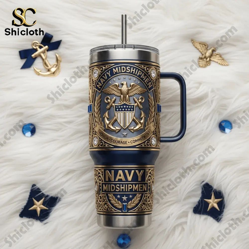Navy Midshipmen Limited Yeti Tumbler With Handle
