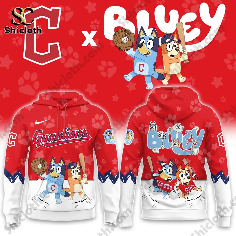 Cleveland Guardians x Bluey Night Baseball 2026 Hoodie