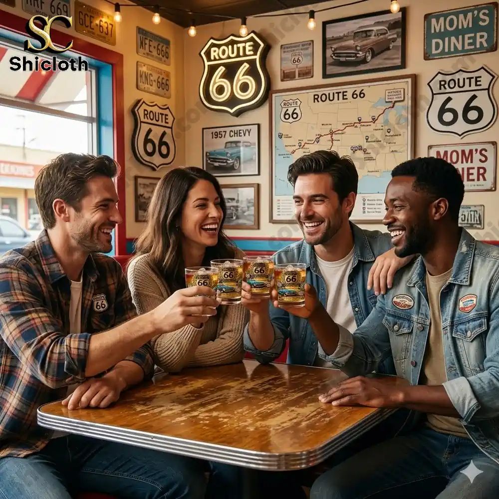 U.S. Route 66 Centennial Commemorative Whiskey Glass