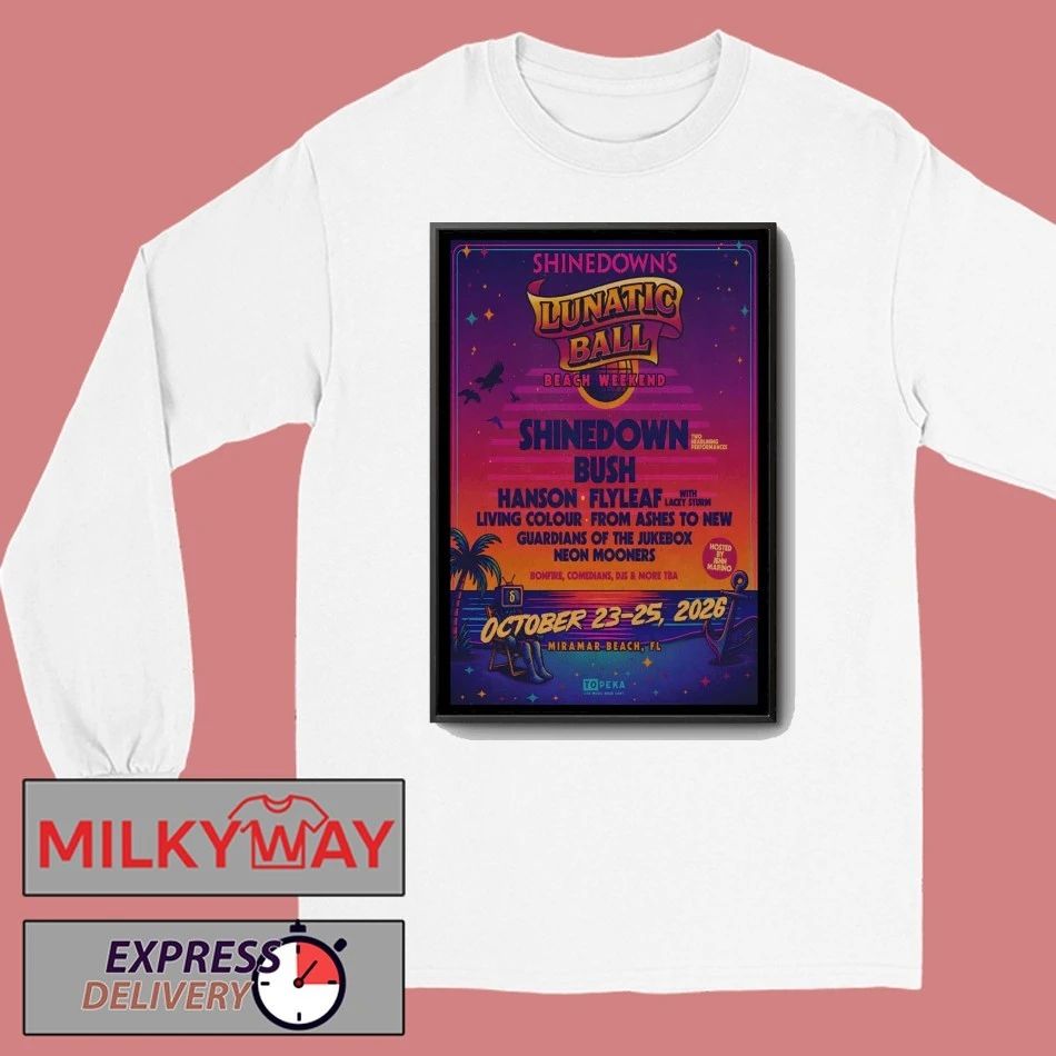 Poster Shinedown Miramar Beach, FL Tour 2026 New shirt