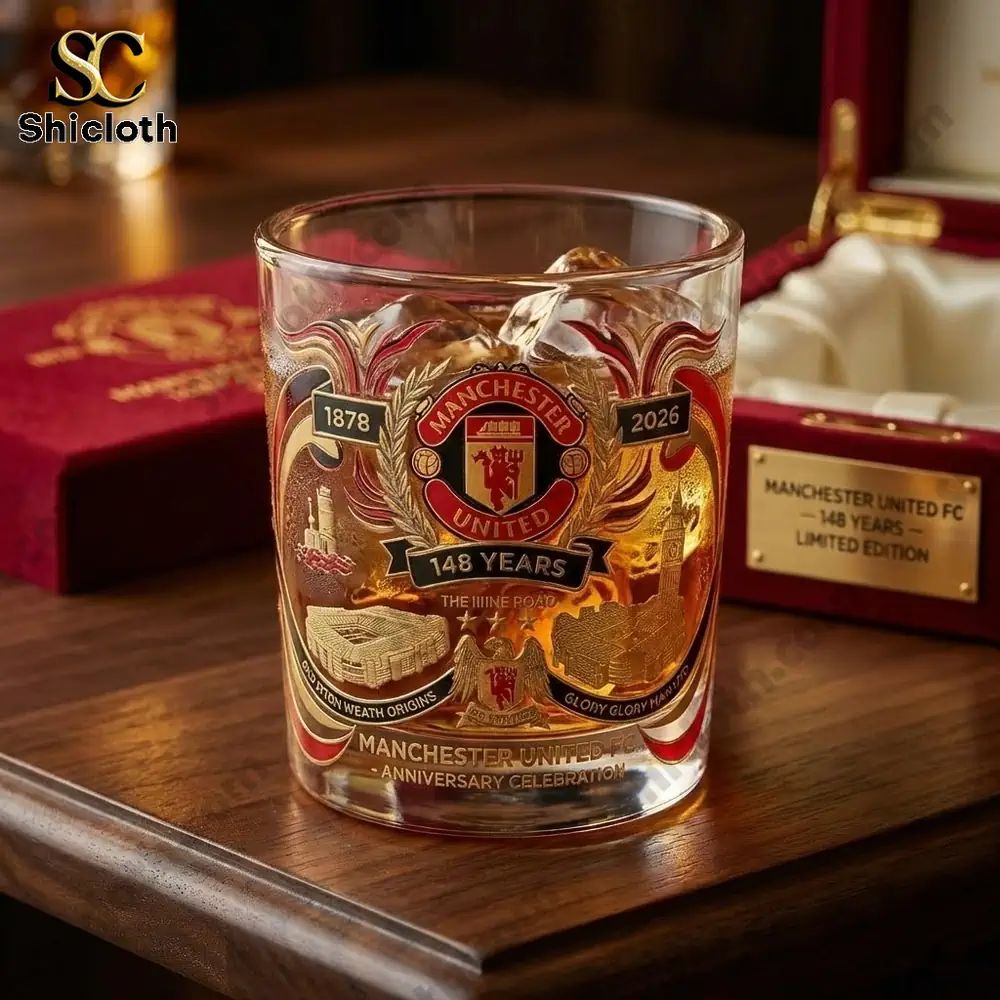 Manchester United FC 148th Anniversary 1878-2026 Whiskey Glass