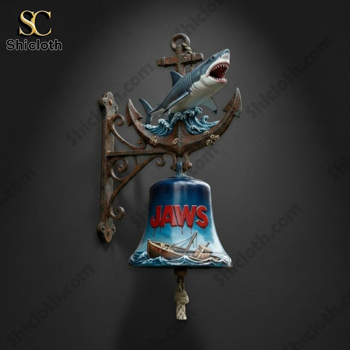 Jaws Shark Attack Anchor Wall Bell