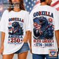 Godzilla Bless America 250th Anniversary 3D T-Shirt