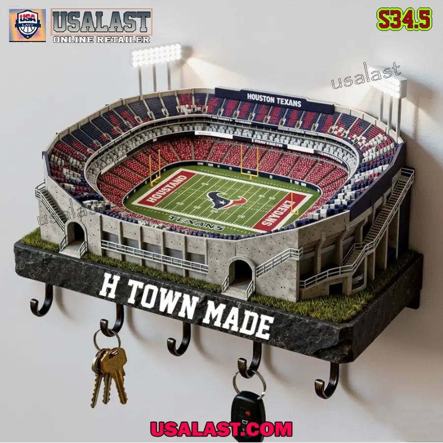 Houston Texans Sports Stadium Key Hooks, Key Holder