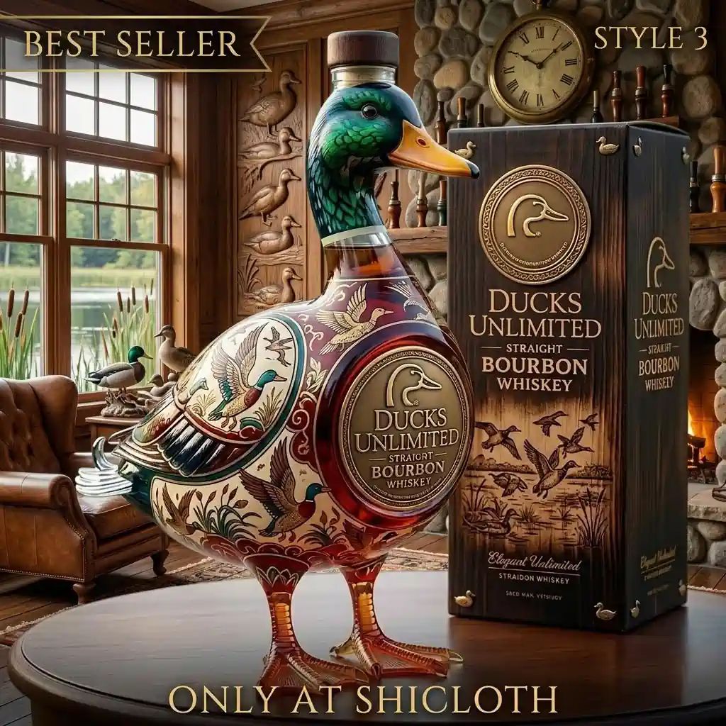 Ducks Unlimited 3D Mallard Bourbon Bottle