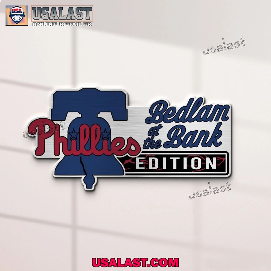 Philadelphia Phillies Edition Engraved Car Name Badge