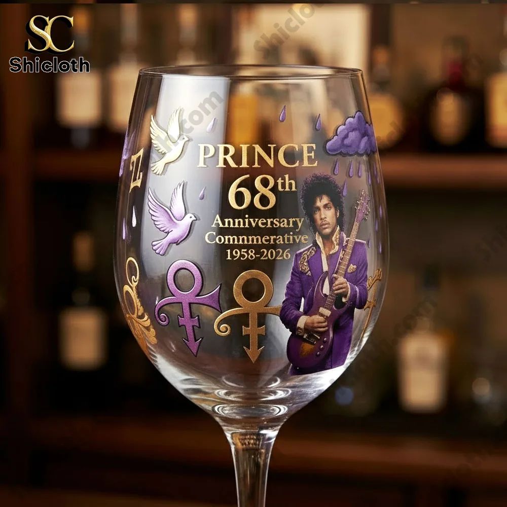 Prince 68th Anniversary Commemorative Wine Glass