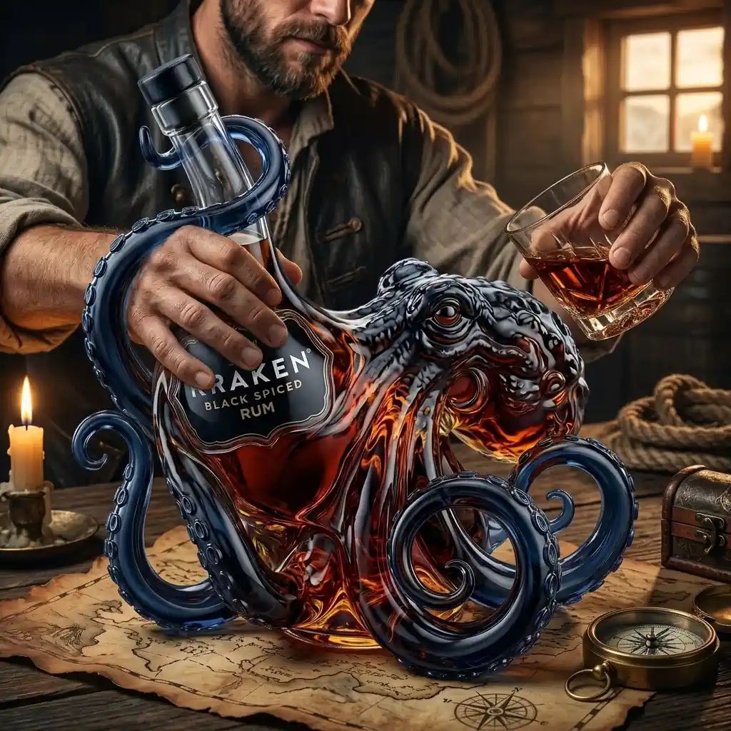 The Kraken Rum Edition 3d Octopus 750ml Bottle