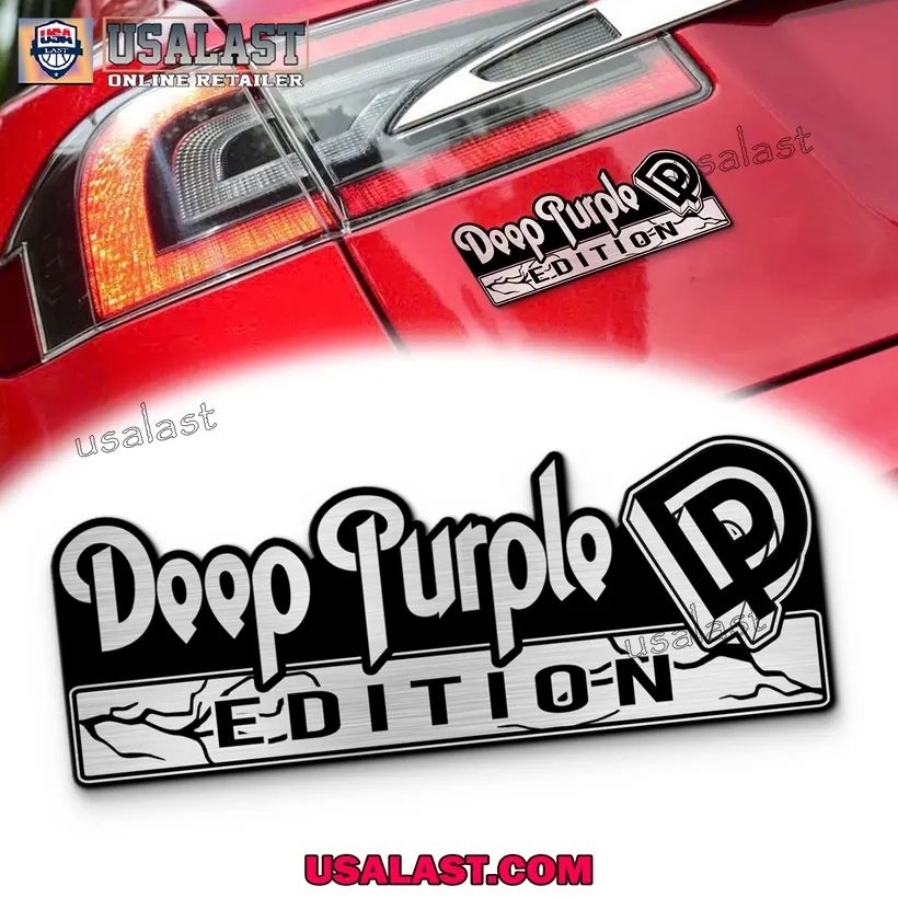 Deep Purple Edition 3D Engraved Car Emblem Sticker