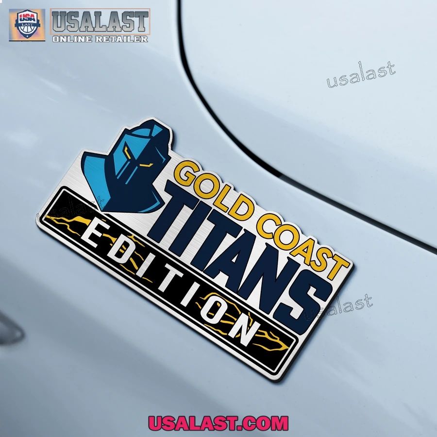 Gold Coast Titans Edition Custom 3D Car Badge Sticker